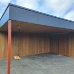 Houtskelet poolhouse, poolhouse op maat gemaakt, schrijnwerker, Wim Verstreepen