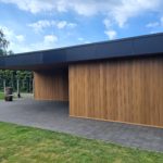 Houtskelet poolhouse, poolhouse op maat gemaakt, schrijnwerker, Wim Verstreepen