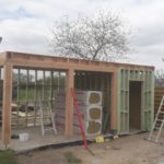Houtskelet poolhouse, poolhouse op maat gemaakt, schrijnwerker, Wim Verstreepen